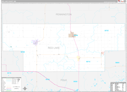 Red Lake County, MN Wall Map Premium Style 2024